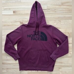 The North Face Burgundy Logo Hoodie Size Large
